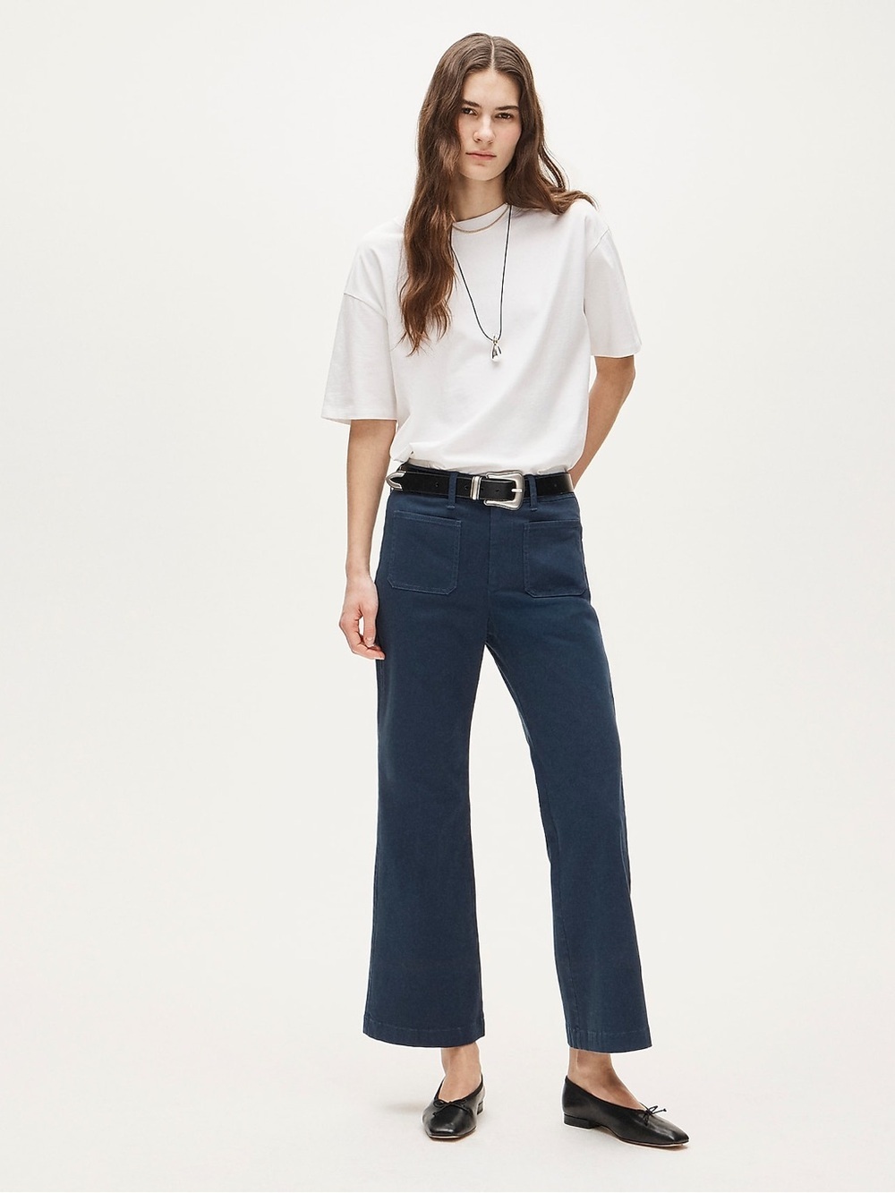 J. Crew Women’s Navy Wide-Leg Colette Cropped Pants Size 29 NWT